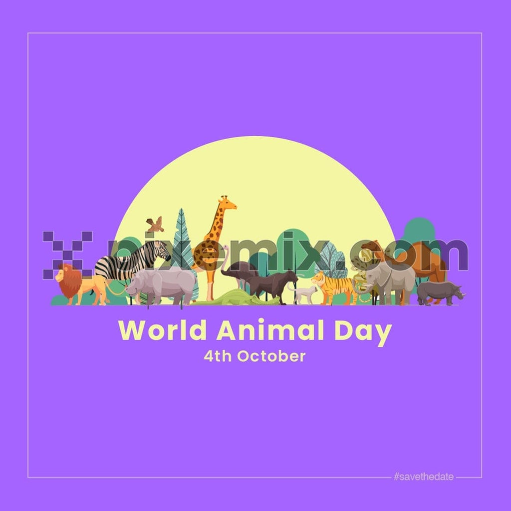 World animal day social media static post